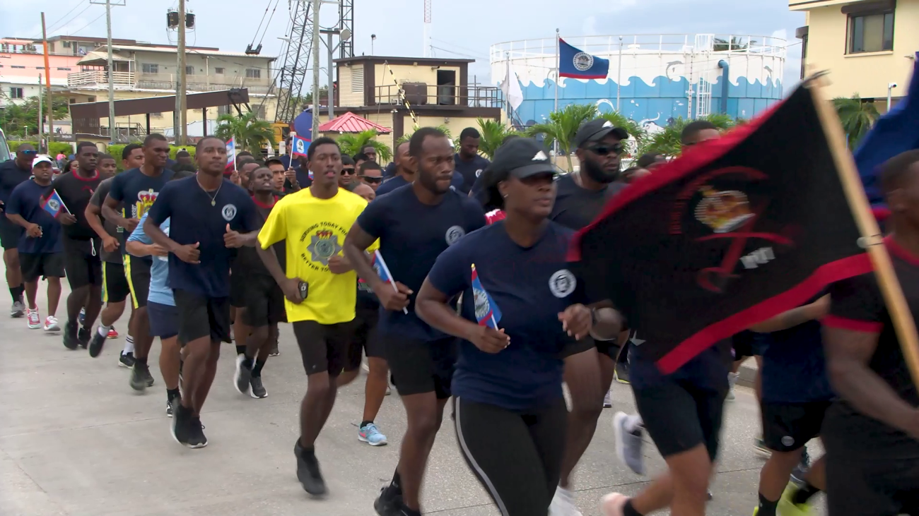 Belize’s Security Forces Carry Flame of Freedom in Inaugural Run