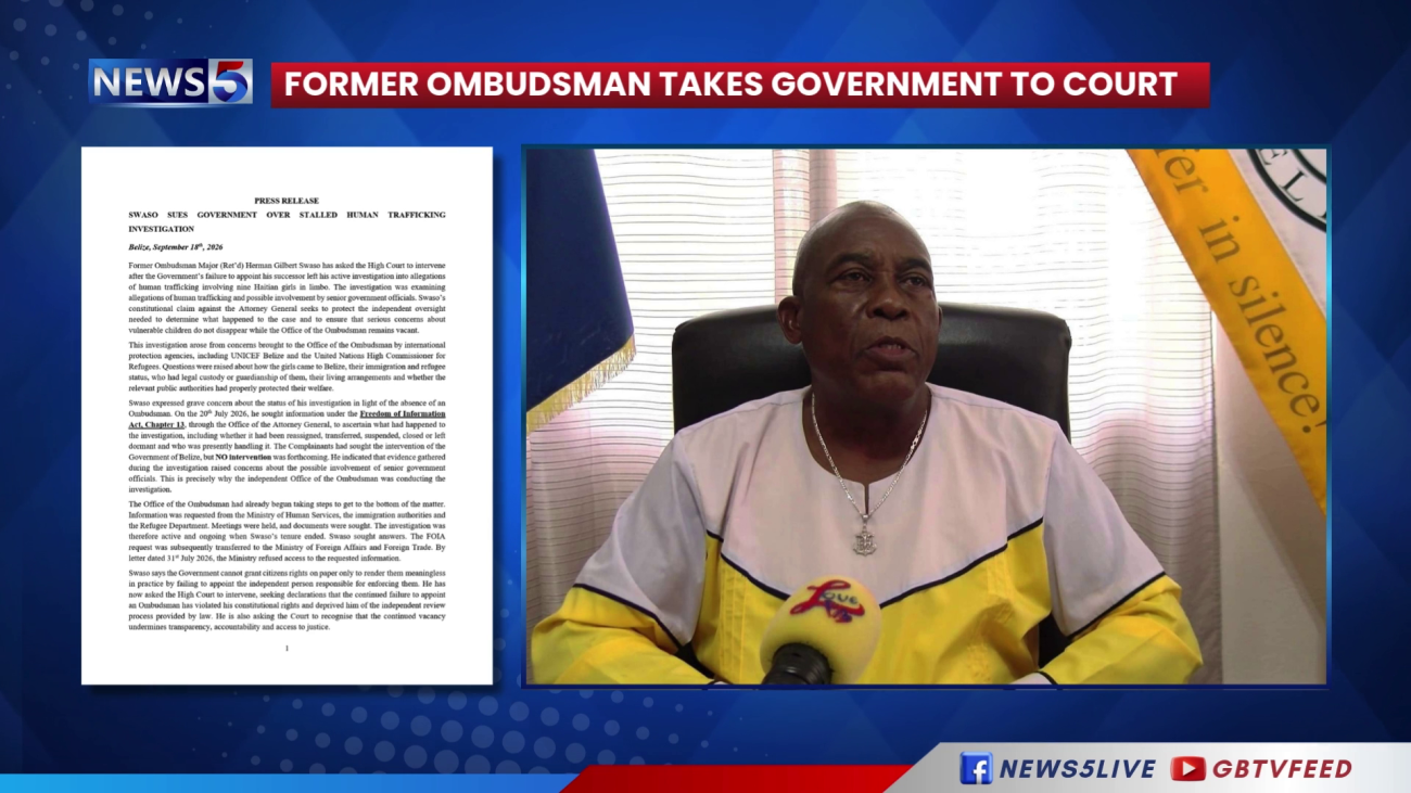 Former Ombudsman Sues Government Over Human Trafficking Case