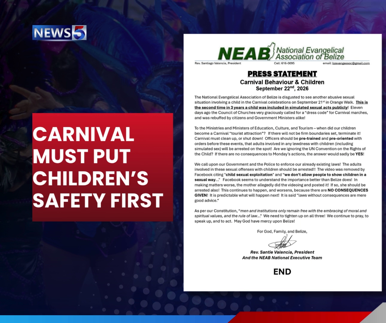 Evangelical Association Demands Carnival Accountability