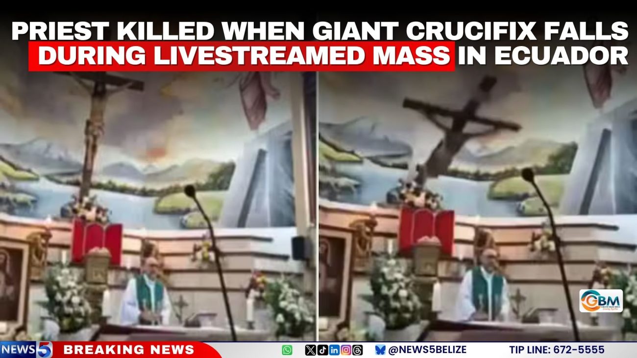 Priest Killed When Giant Crucifix Falls During Livestreamed Mass in Ecuador