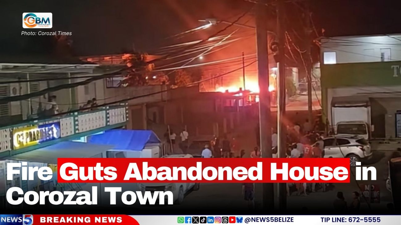 Fire Guts Abandoned House in Corozal Town