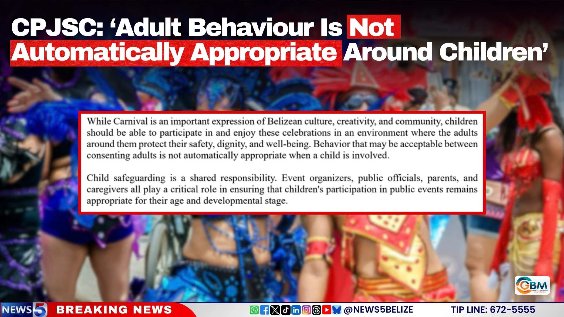 CPJSC: ‘Adult Behaviour Is Not Automatically Appropriate Around Children’