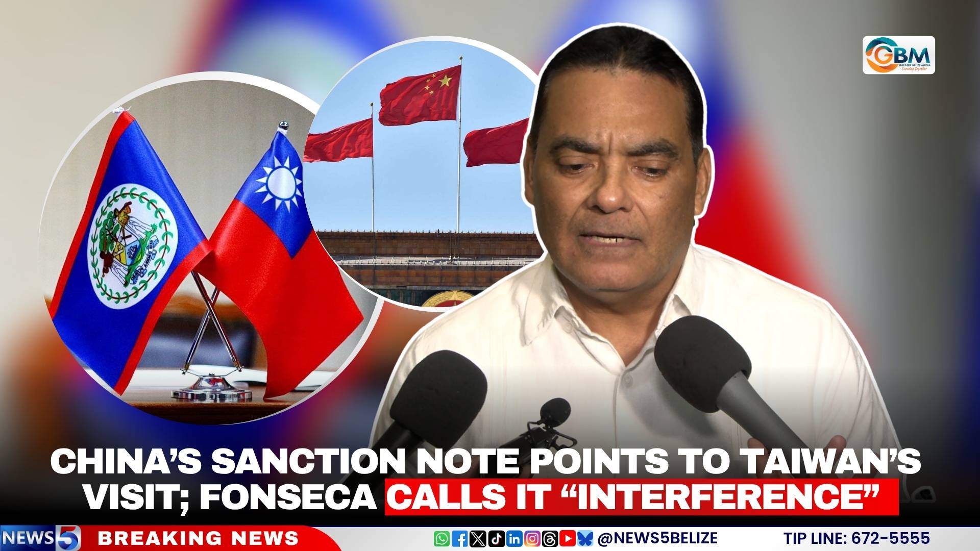 China’s Sanction Note Points to Taiwan’s Visit; Fonseca Calls it “Interference”