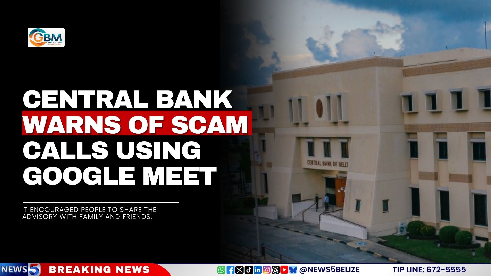 Central Bank Warns of Scam Calls Using Google Meet