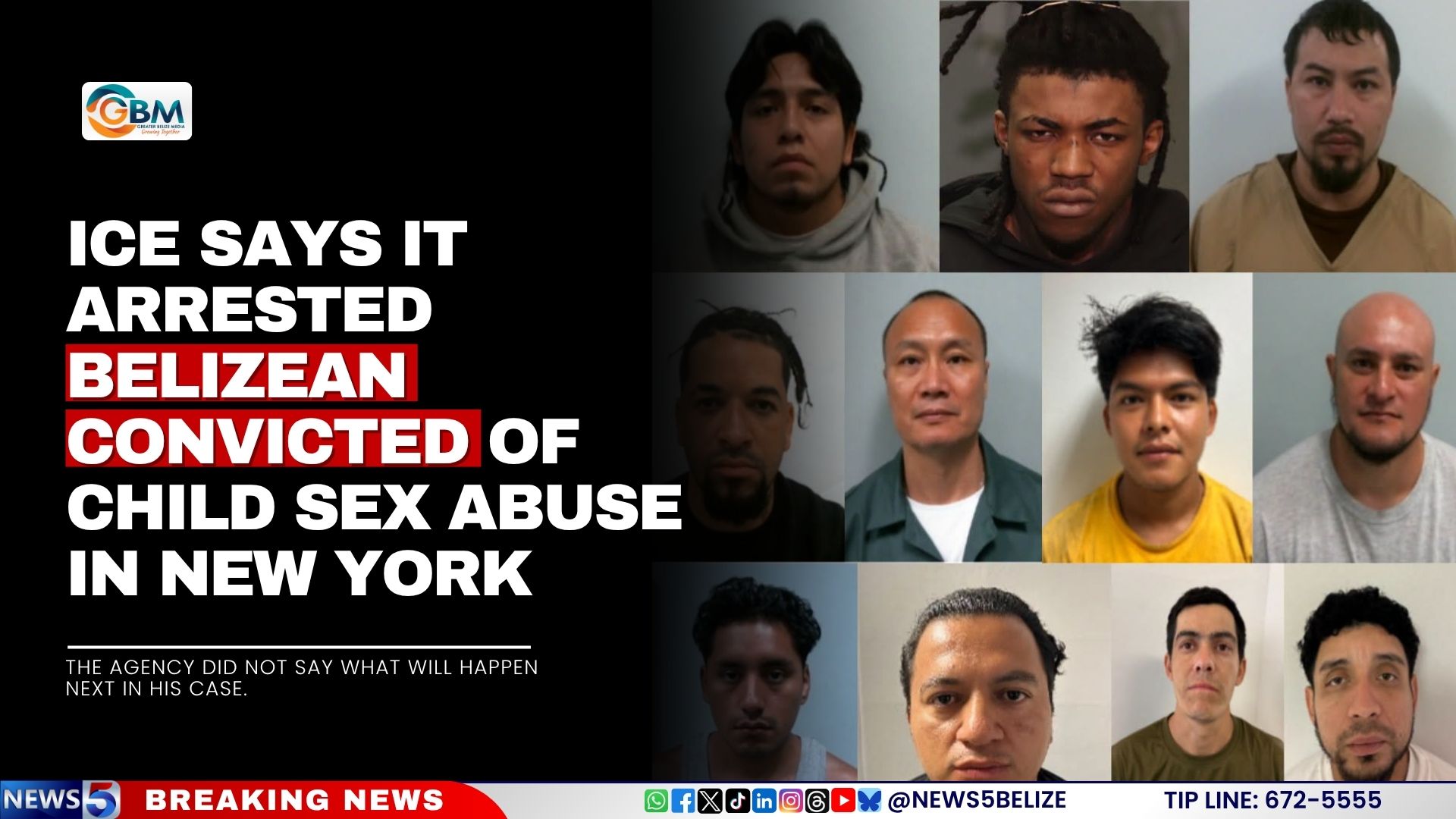 ICE Says It Arrested Belizean Convicted of Child Sex Abuse in New York
