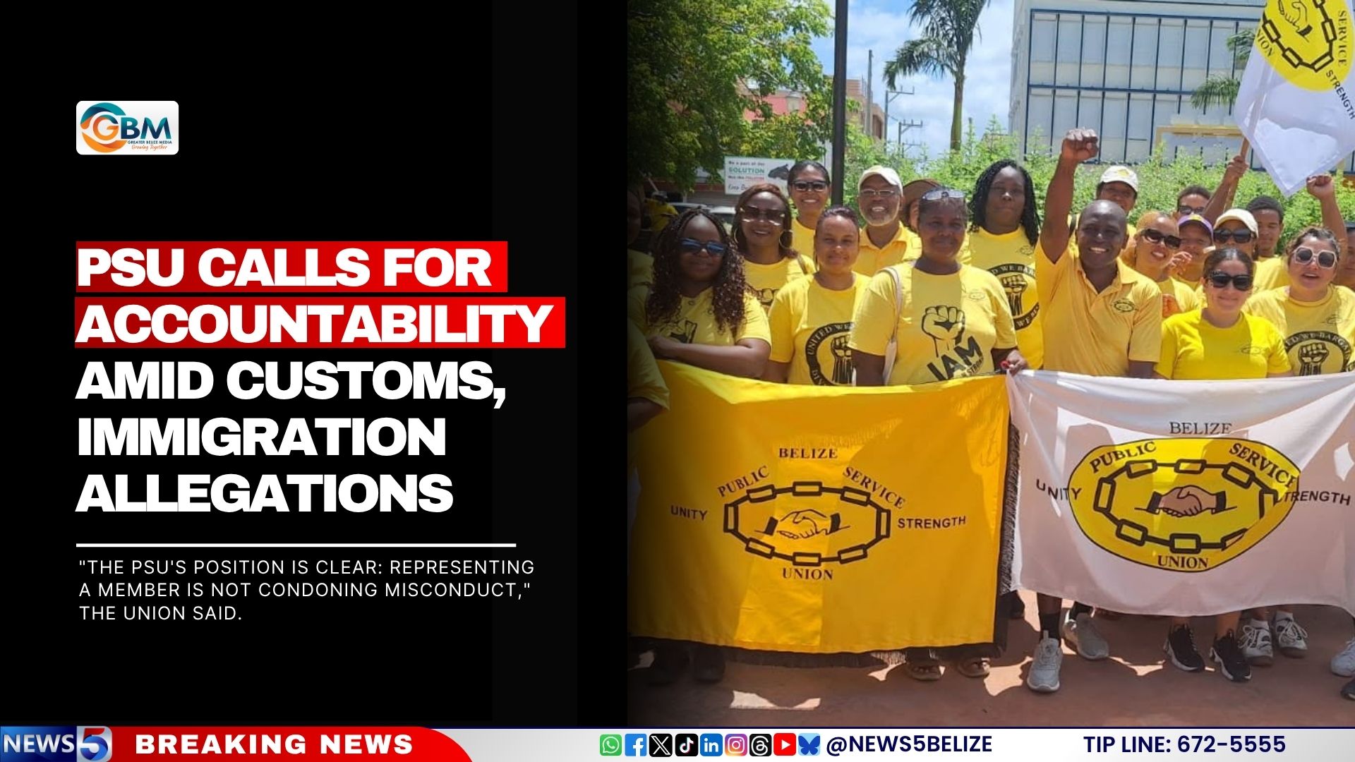 PSU Calls for Accountability Amid Customs, Immigration Allegations