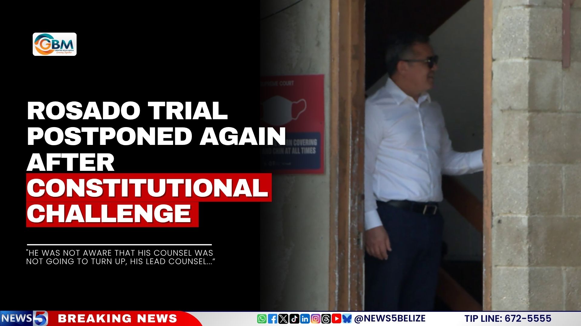 Rosado Trial Postponed Again After Constitutional Challenge Over Missing Lead Counsel