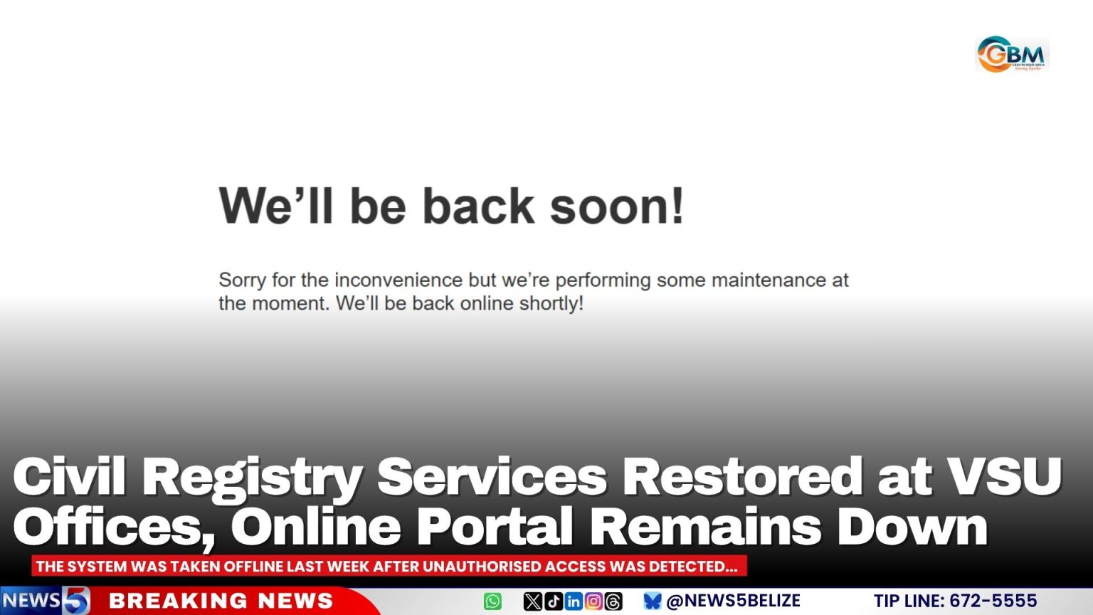 Civil Registry Services Restored at VSU Offices, Online Portal Remains ...