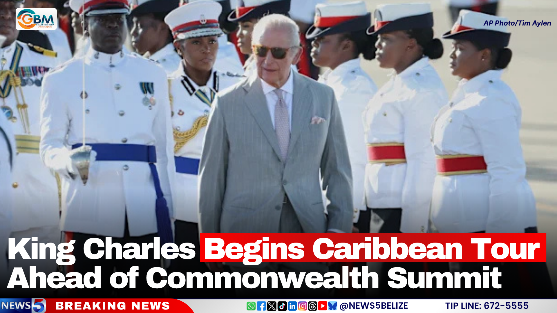 King Charles Begins Caribbean Tour Ahead of Commonwealth Summit