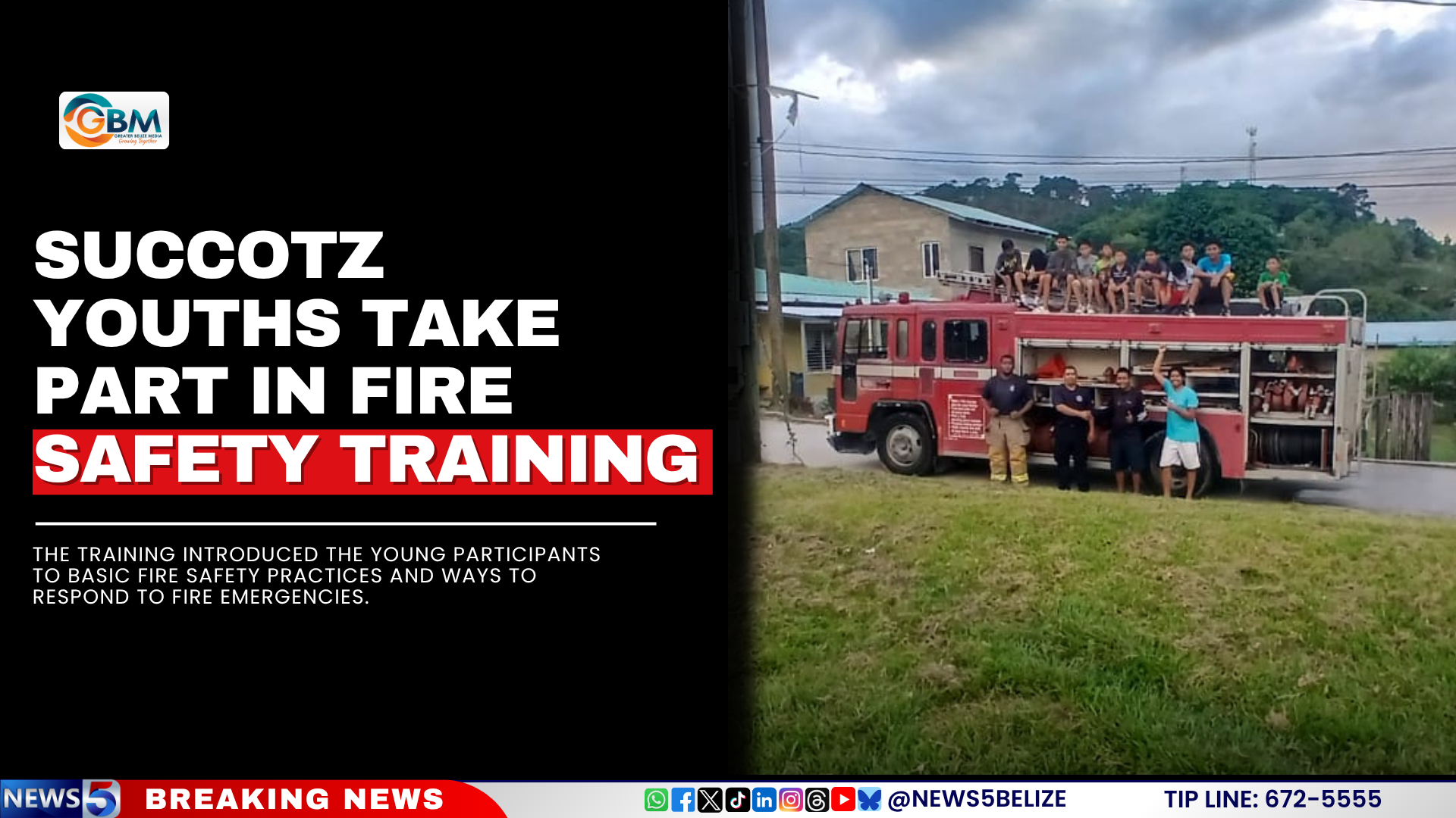 Succotz Youths Train in Fire Safety