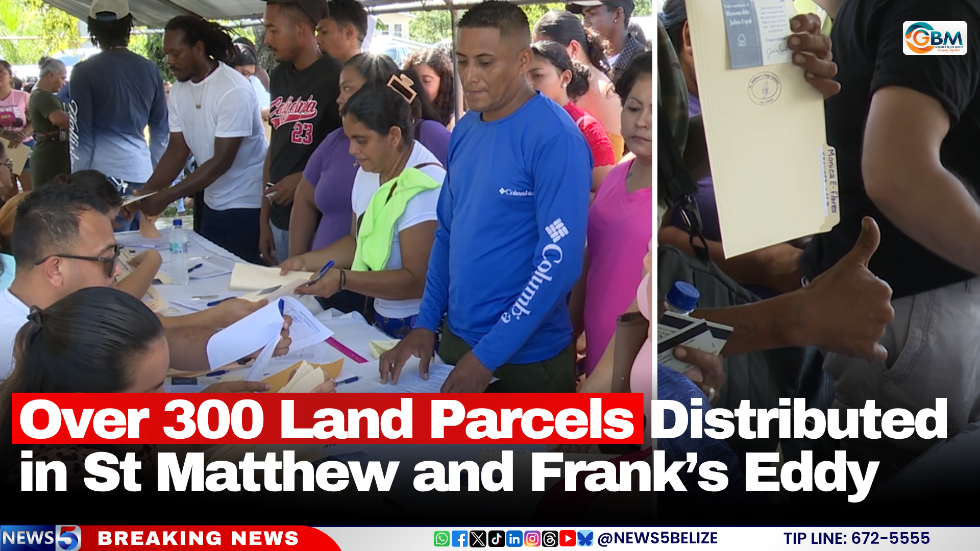 Over 300 Land Parcels Distributed in St Matthew and Frank’s Eddy