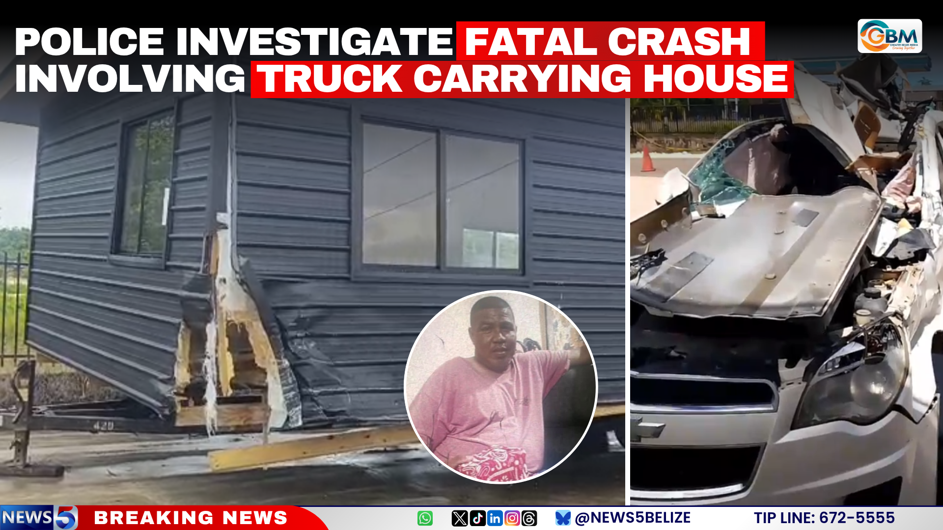 Police Investigate Fatal Crash Involving Truck Carrying House