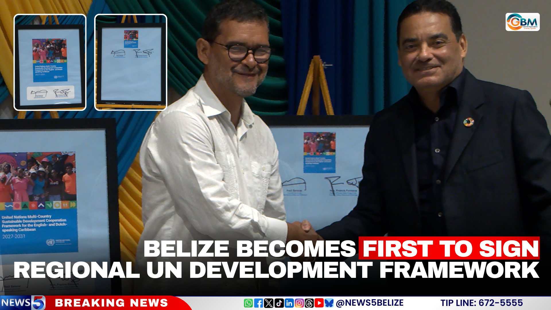 Belize Becomes First to Sign Regional UN Development Framework
