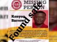 Missing Police Officer Kenyon Barrow Found Alive
